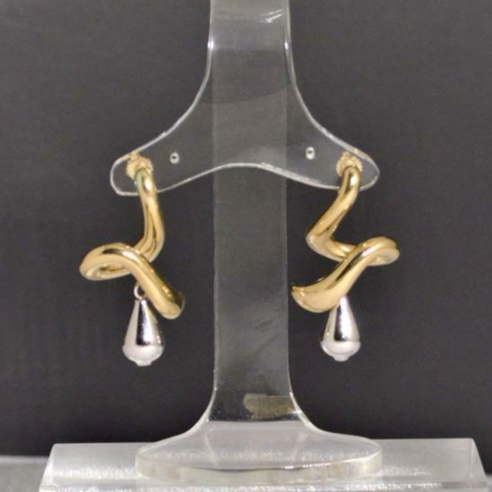 CARLA 14K Yel Gold & Sterling Electroform Earrings